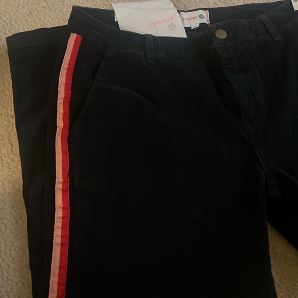 NWT Anthropologie Sundry Navy Blue
corduroy striped trimmed pants...size 29 - Picture 4 of 5